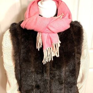 MINK FAUX FUR Zippered Vest SO SEXY in Medium. VINTAGE FUR CAPE